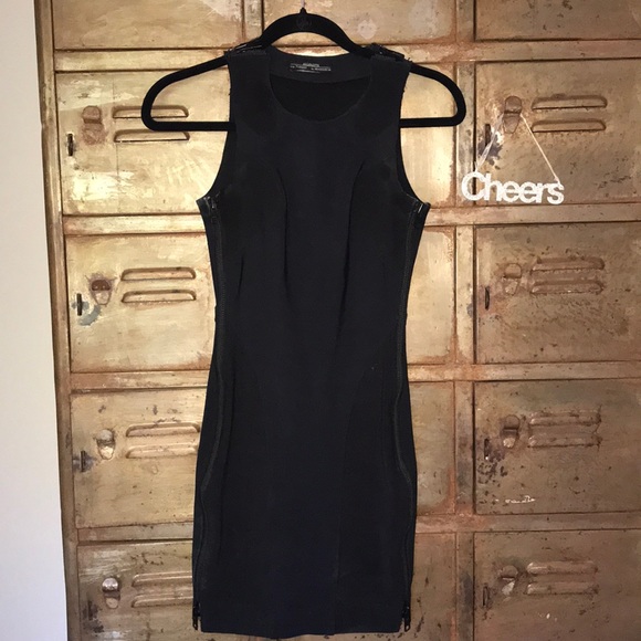 All Saints Dresses & Skirts - Allsaints Black fitted knee length zipper dress